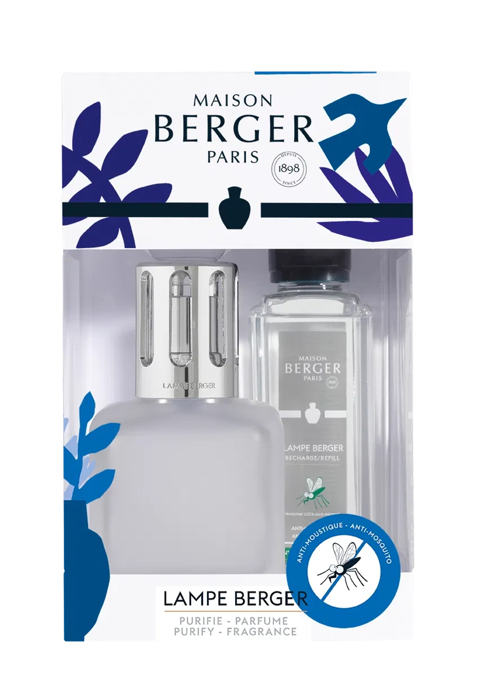 Maison Berger Paris Ароматическая лампа Glacon Frost + ароматическое масло от комаров. MBP-4859