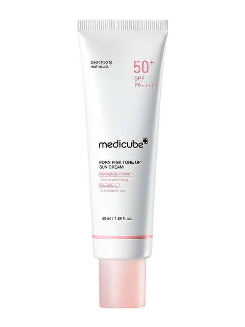 Medicube PDRN Pink Tone Up Sun Cream SPF50+ PA++++ тонирующий солнцезащитный крем с ПДРН