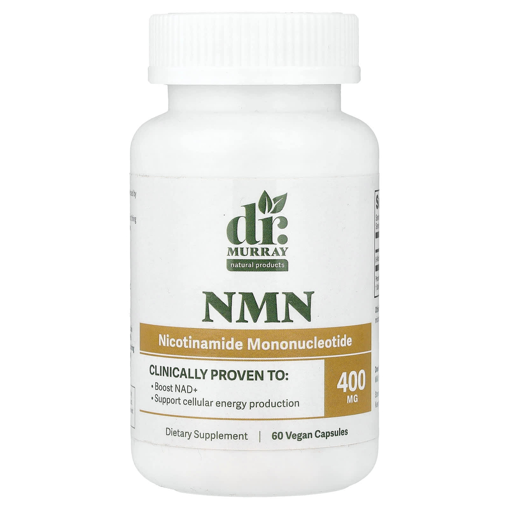 Dr. Murray's, NMN, 400 мг, 60 веганских капсул