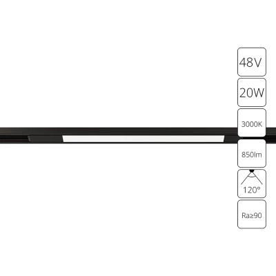Магнитный трековый светильник Arte Lamp OPTIMA A7284PL-1BK, LED