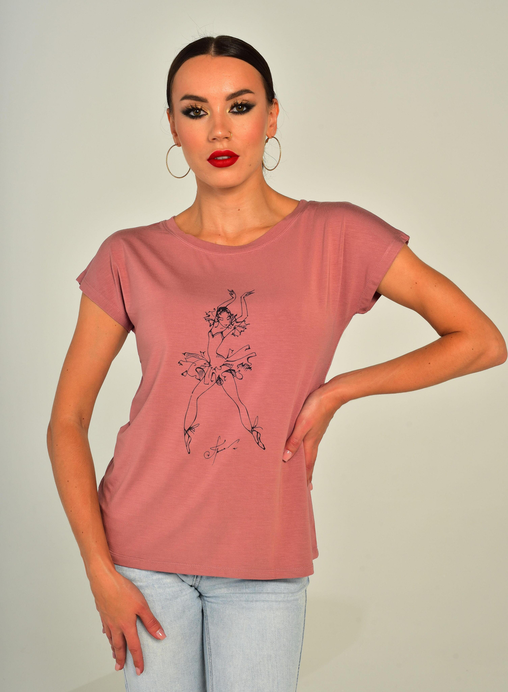 Топ для танцев Dance EveryWear SM6032 108, пепельная роза