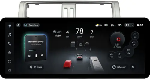 Магнитола для Toyota Land Cruiser Prado 150 2014-2017 (рамка тип 1) - Teyes CC4PRO монитор 12.3" 2K QLED + рамка 10, Android 13, Быстрейшая, Snapdragon 778G, ИИ, CarPlay, DSP, 4G SIM-слот