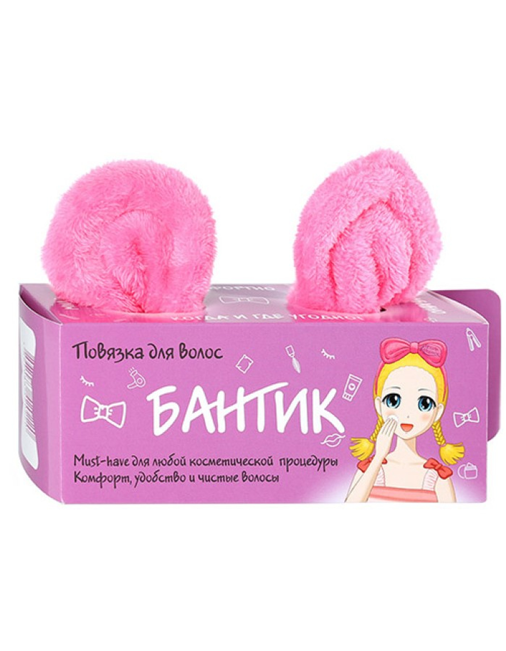 [ETUDE ORGANIX] Повязка для волос Бантик, 1шт