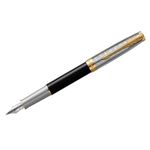 Ручка перьевая Parker "Sonnet Premium Metal&Black GT" черная, 0,8мм, подарочная упаковка