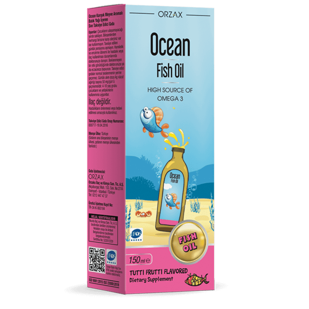 Orzax Ocean Fish Oil фрукт.микс 150 мл