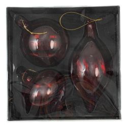 GAEM Набор из 3 шт: Украшение новогоднее "Шар/Капля/Капля", L18,5 W18,5 H8 см