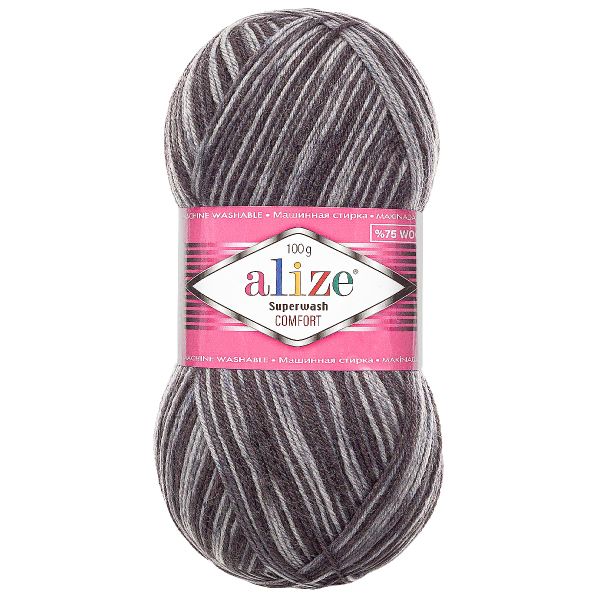 Пряжа Alize (Ализе) Superwash Comfort Socks / уп.5 мот. по 100 г, 420м, 7676 А