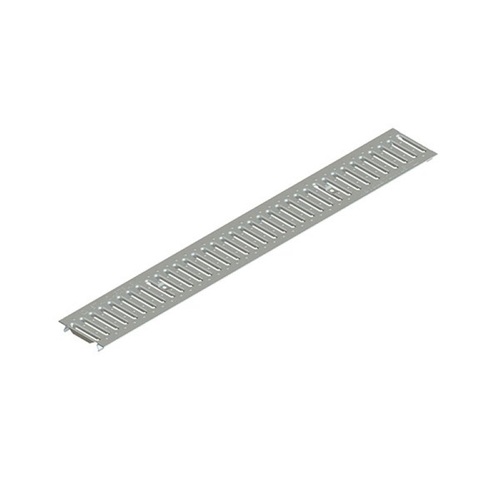 Решетка для лотка Standartpark Basic DN100 1000х136 мм, щелевая оцинк., с возм. крепления, 20101