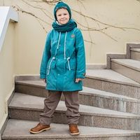 Парка демисезонная на меху "Атлантик" подростковая