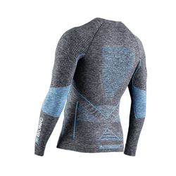 Футболка X-Bionic Energy Accumulator 4.0 Melange Shirt Round Neck Lg Sl Men Dark Grey Melange/Blue