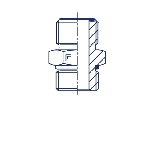 Штуцер FH D12 ORFS 13/16 BSP 1/4