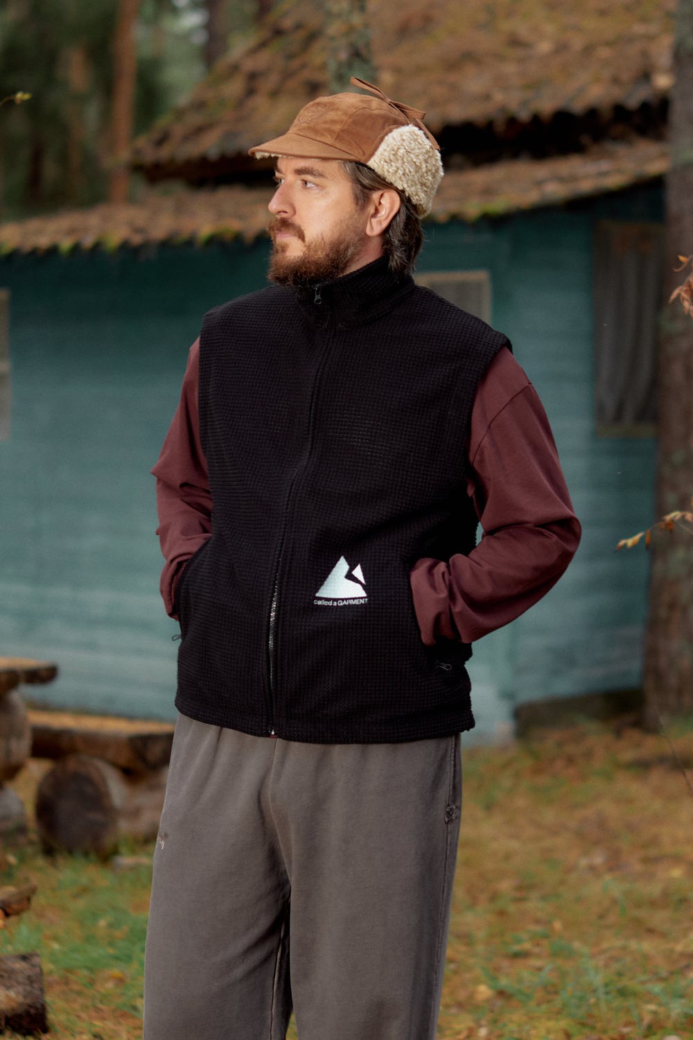 Жилетка Called a Garment Grid-Tex Vest "Black"