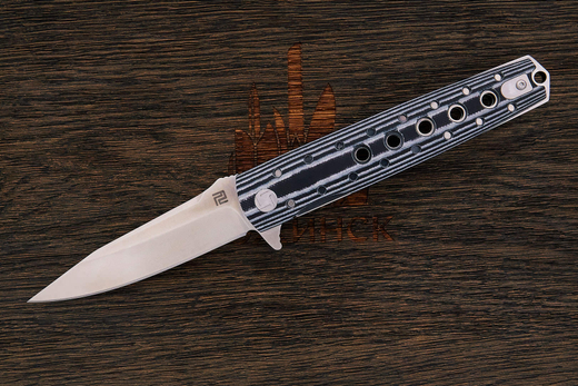 Нож складной Artisan 1807P-BW Virgina, клинок 98мм, сталь D2, рукоять G10