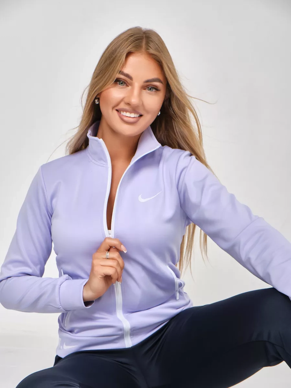 костюм спортивный на молнии Nike с брюками и толстовка