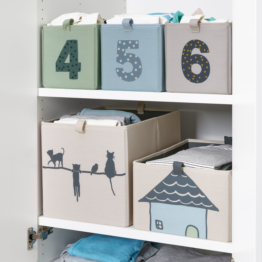 IKEA BARNDRÖM  (ИКЕА БАРНДРЁМ)  -  Коробка - бежевый 26х37х17 см