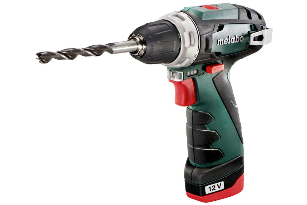 Аккумуляторная дрель-шуруповерт Metabo PowerMaxx BS Basic 12В Li-Ion 2.0Ач х 2, кейс 600984500