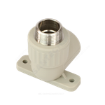 Угольник PP-R комбинированный серый Дн 25х3/4" НР с креплением VALFEX 10121125Г