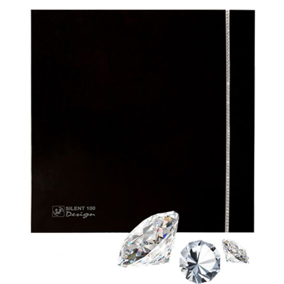 Вентилятор Soler & Palau Silent Design 100 CZ Swarovski Black