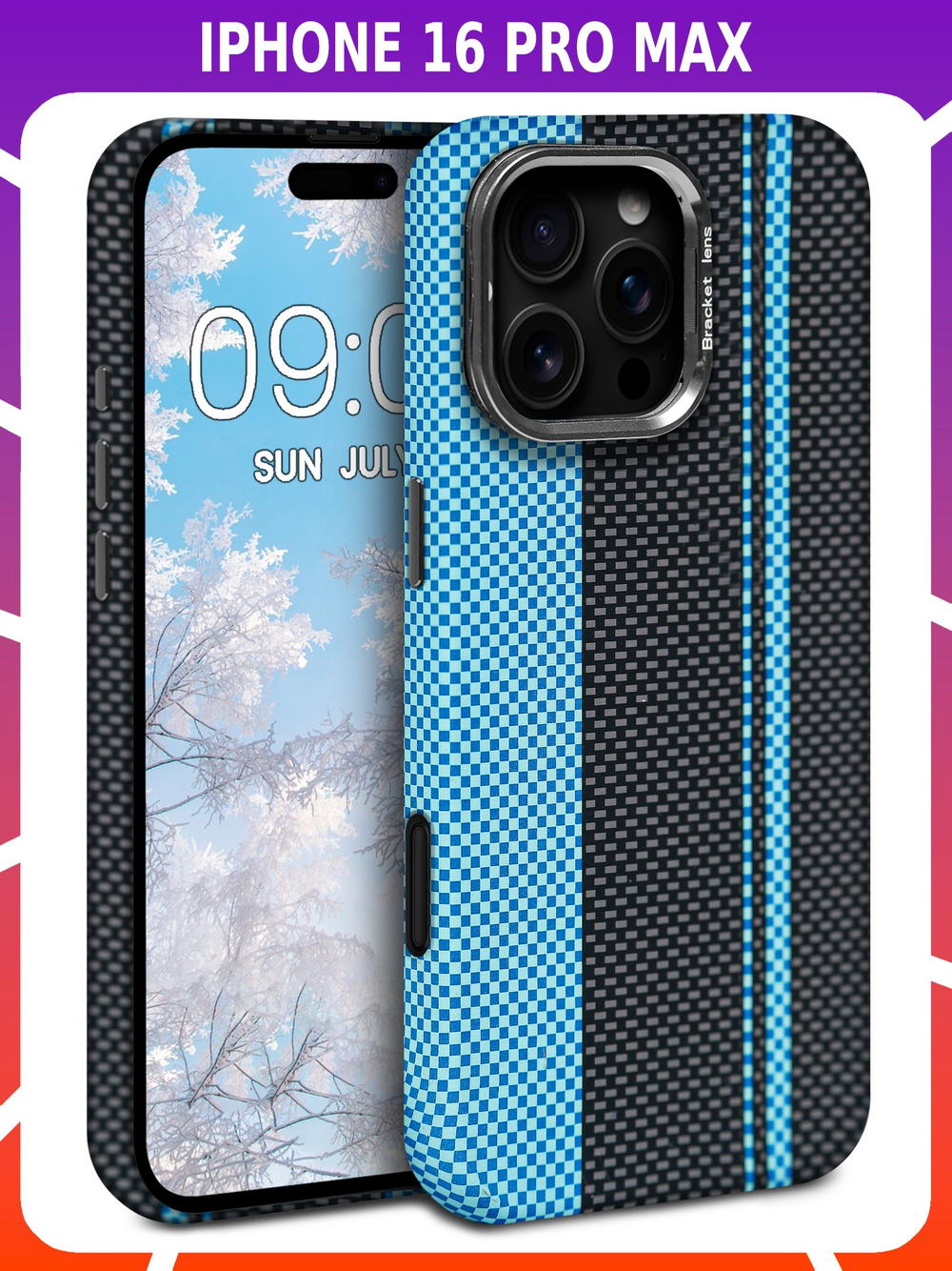Дизайнерский чехол для IPHONE 16 PRO MAX с камерой-подставкой и MagSafe