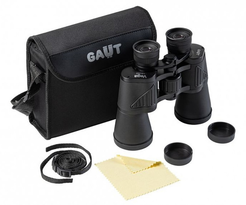 Бинокль GAUT Vega 16x50, Porro-призмы BK7, цвет черный