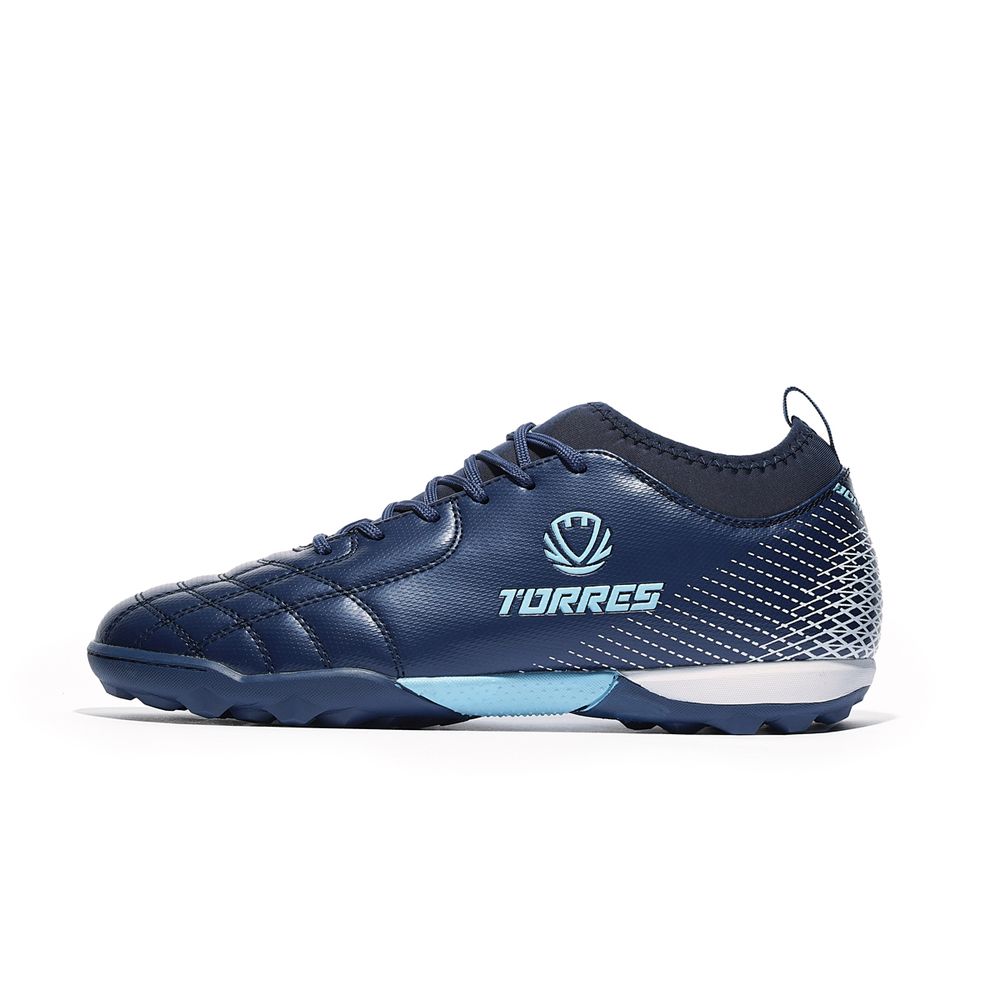 Бутсы футб.(многошиповки) TORRES BOLA-J подр. TS2342310-372-37,р.37,с носком, резина,ПУ,текст,синий