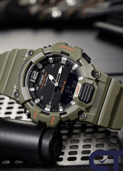 Casio HDC-700-3A2 — мужские спортивные часы с мировым временем и водонепроницаемостью 10 Бар