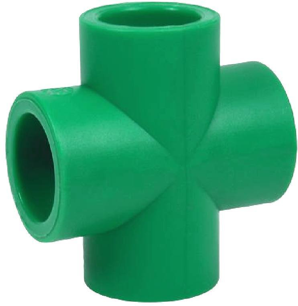Крестовина RIIFO Alba PP-R 25-25-25-25 зеленая, уп 5 шт