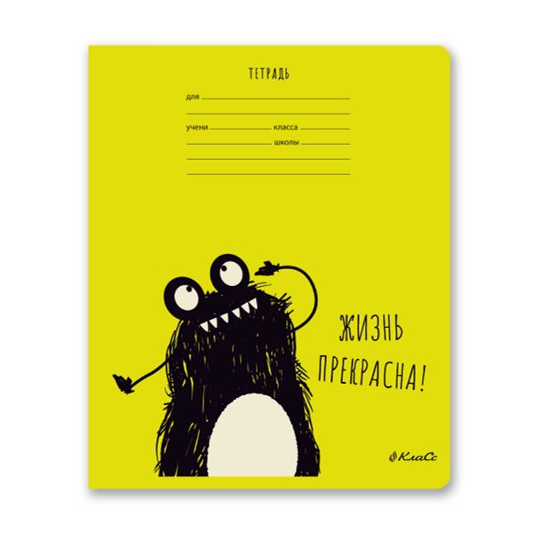Тетрадь ученическая школьная A5+ 12 л. на скобе 65 г/м², белизна 100%, 25 шт, линия, 000699 Не будь букой!, Светоч 12ТЕТл-001