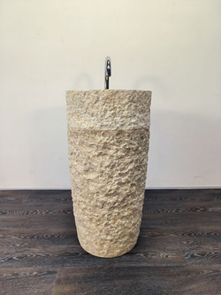 Раковина напольная из мрамора Pedestal Cream Marmo MN-65910 45х45х90 из натурального камня