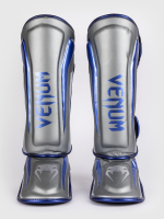 Щитки Venum Elite Grey/Metalic Blue/Silver