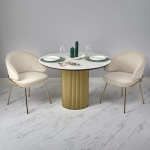 Стол Bradex Home Aura D110, керамогранит Ravena Natural, золотой