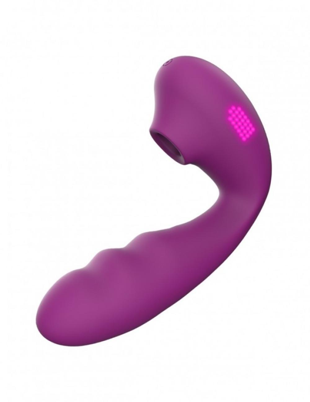 Вакуумный стимулятор BeYourLover Tara с LED-дисплеем и двойным нагревом, фиолетовый