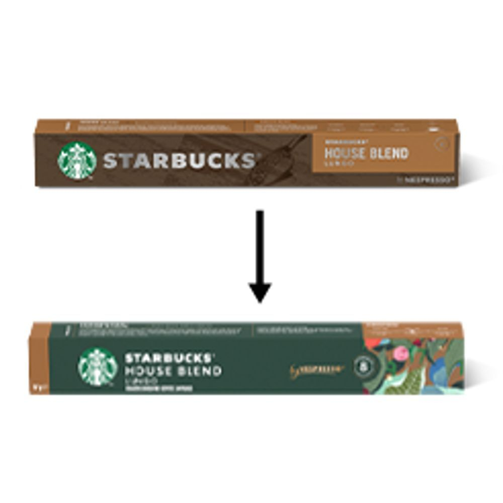 Кофейные капсулы Starbucks Nespresso House Blend Lungo 10 капсул 57 г (Из Финляндии)