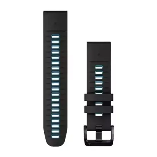 Ремешок Garmin QuickFit 22 мм (силиконовый) Black/Cirrus Blue 010-13280-05