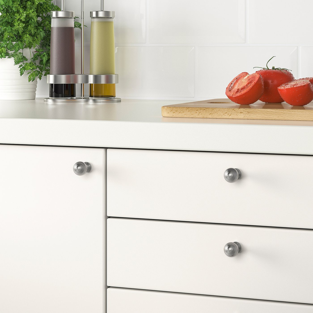 IKEA BAGGANÄS  (ИКЕА БАГГАНЭС)  -  Ручка-кнопка - нержавеющая сталь 20 мм