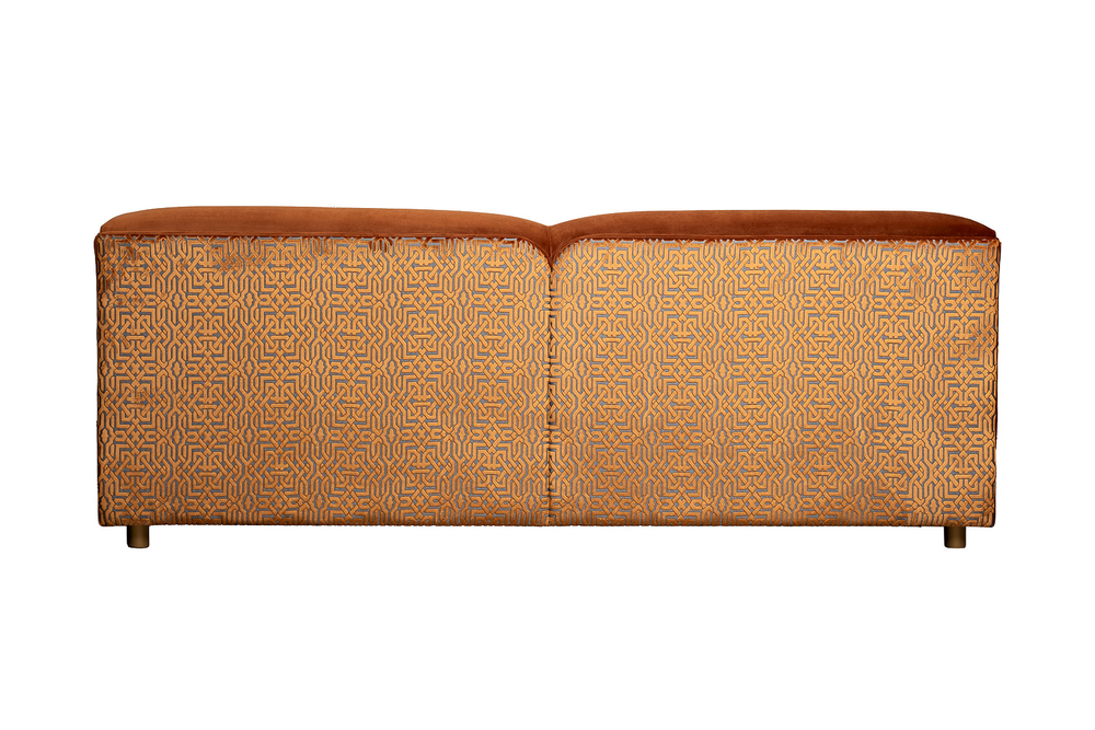 Диван Garda Decor Треви (Trevi) 230М(К) трехм раскл с кантом оранж Pad32+Lattice ORANG 232*103*88 см