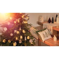 Дорожка с вышивкой Christmas decorations из коллекции New Year Essential, 45х150 см