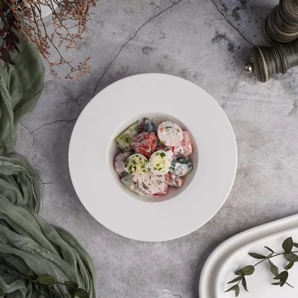 Тарелка глубокая 150 мл d 20 см h4 см для пасты белая фарфор P.L. Proff Cuisine [6]
