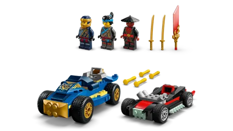 Конструктор LEGO Ninjago 71840 Дуэль гоночных автомобилей Rogue и Drix