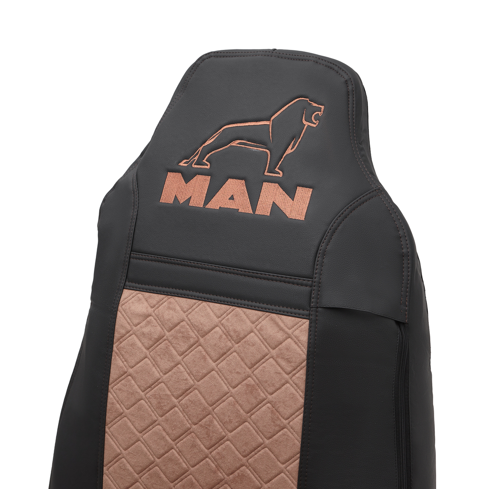 Чехлы MAN TGS (экокожа, коричневый)