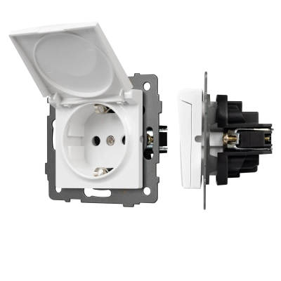 Механизм розетки влагозащищённый SCT-MCP-PL-WH-V (250V, 16A) (Arlight, -)