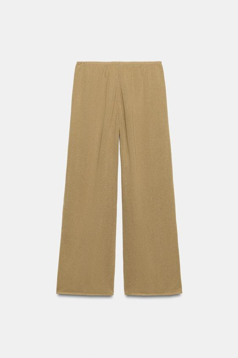 ZARA БРЮКИ ПРЯМОГО КРОЯ, ОЛИВКОВЫЙ