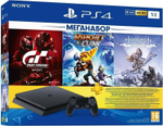 Sony PlayStation 4 Slim 1 ТБ GTS/HZD/SpiderM/PS+ 3мес