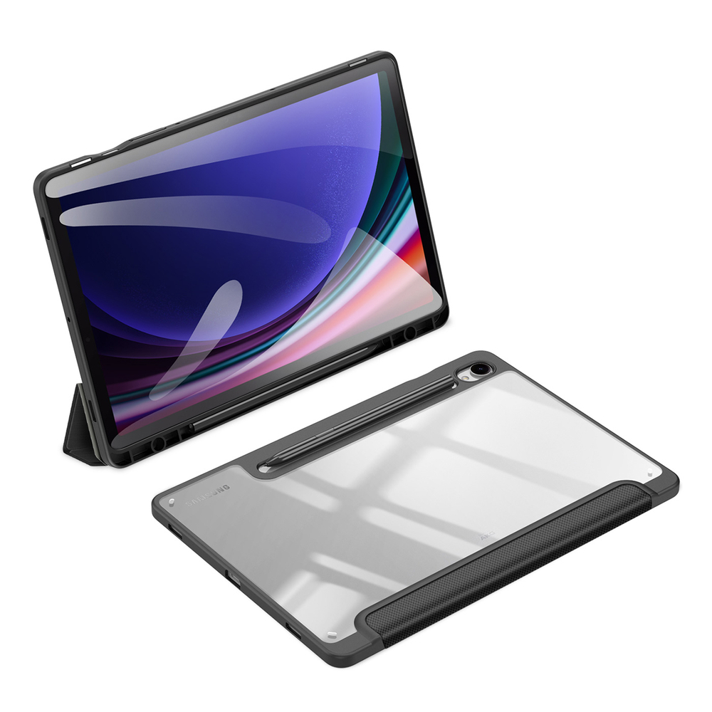 Чехол книжка черного цвета для Samsung Galaxy Tab S10 Lite, Tab S10 FE, Tab S9, Tab S9 FE, серия Toby Series Case от Dux Ducis
