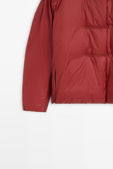 Massimo Dutti Пуховик с застежками-тоггл, темно-розовый