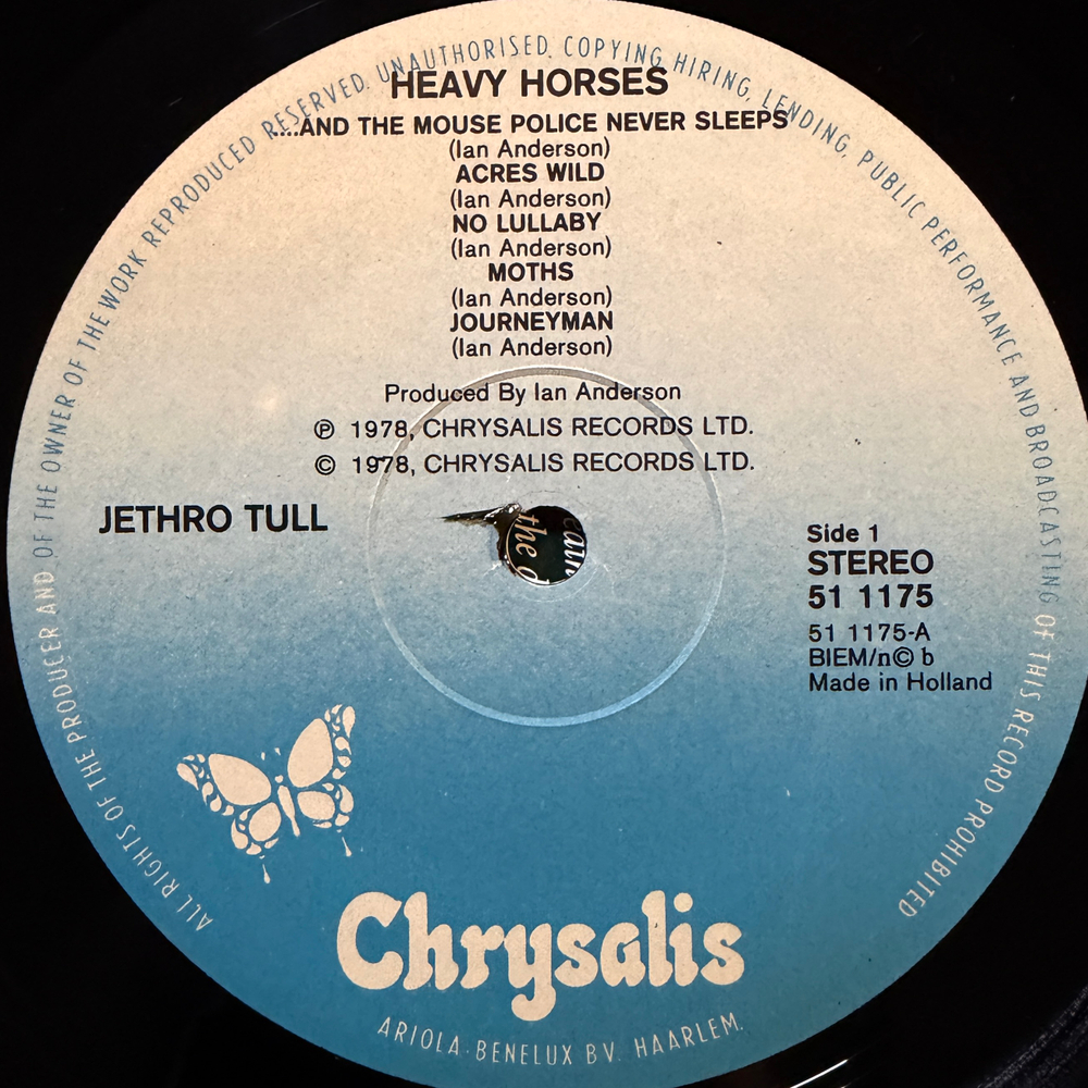 Jethro Tull – Heavy Horses (Голландия 1978г.)