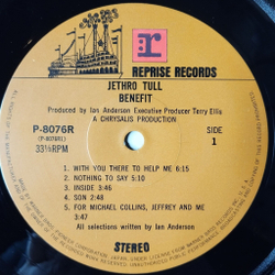 Винтажная виниловая пластинка LP Jethro Tull Benefit (Japan 1971) (No Obi) Nothing To Say