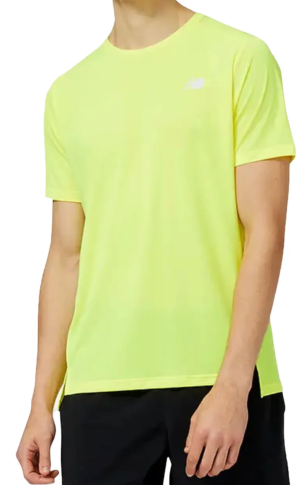 Мужская теннисная футболка New Balance Accelerate Short Sleeve - желтый