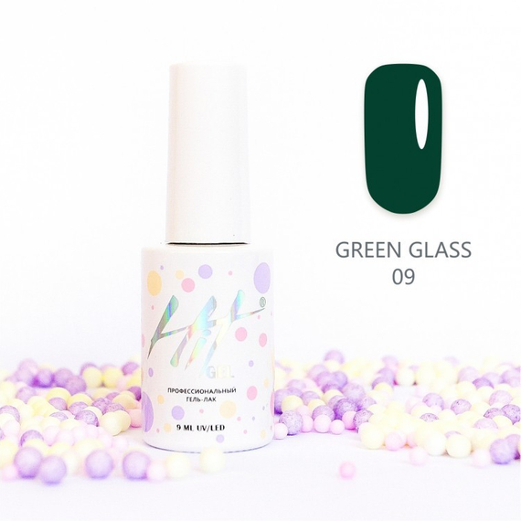 Гель-лак ТМ "HIT gel" №09 Green glass, 9 мл