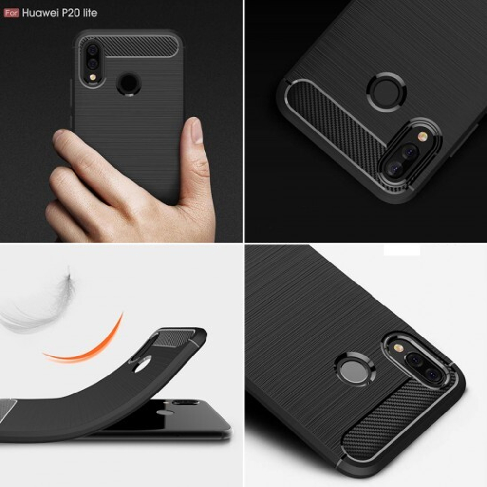 Противоударный чехол для Huawei P20 Lite/ Nova 3e, 009508 Черный